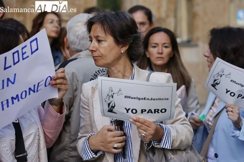 Protestas del personal de Justicia en Salamanca. Foto de David Sañudo