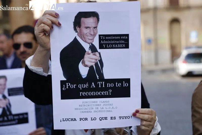 Protestas del personal de Justicia en Salamanca. Foto de David Sañudo