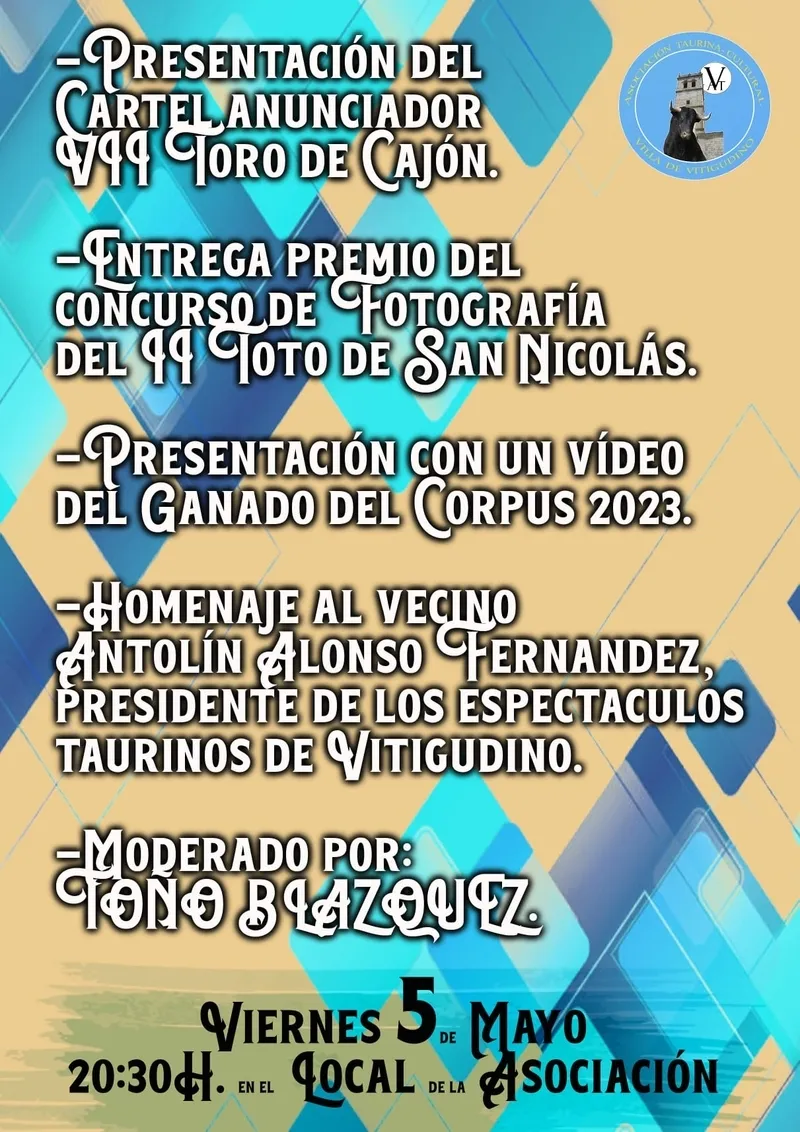 Foto 3 - La Asociaci&oacute;n Taurina de Vitigudino presenta el viernes el cartel del VII Toro de Caj&oacute;n