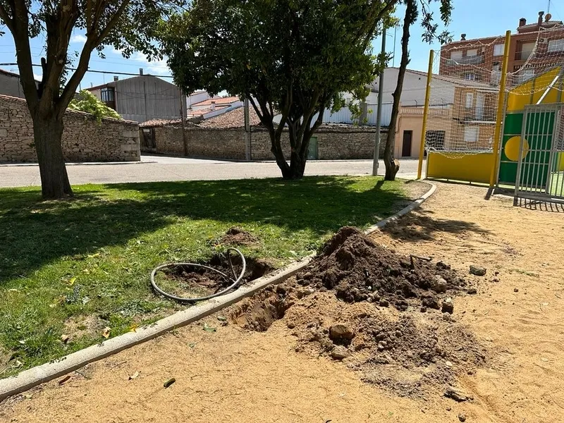 Lugar donde se ubicará la fuente-grifo