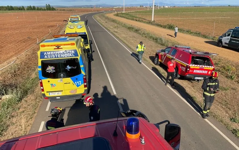Accidente en el que fallecía Paula Cabañeros, alumna de la Universidad de Salamanca. Foto Bomberos León