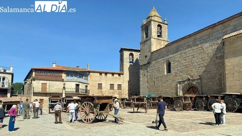 Encierros y capeas protagonizan las fiestas de El Noveno que mantiene el coso taurino de carros de labranza