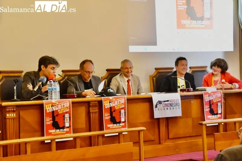 Inauguración del XIX Congreso de Novela y de Cine Negro, en el Aula Magna de la Universidad de Salamanca. Foto de Vanesa Martins