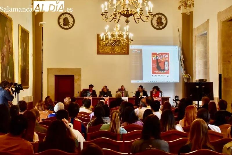 Inauguración del XIX Congreso de Novela y de Cine Negro, en el Aula Magna de la Universidad de Salamanca. Foto de Vanesa Martins