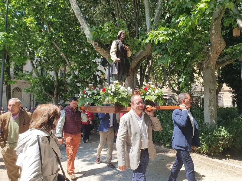 Procesión de San Isidro en la plaza de Colón. Foto Asaja Salamanca