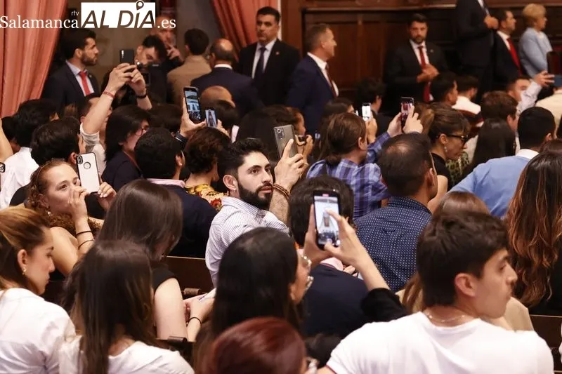 Homenaje al presidente de Colombia en el Paraninfo de la Universidad de Salamanca. Foto de David Sañudo