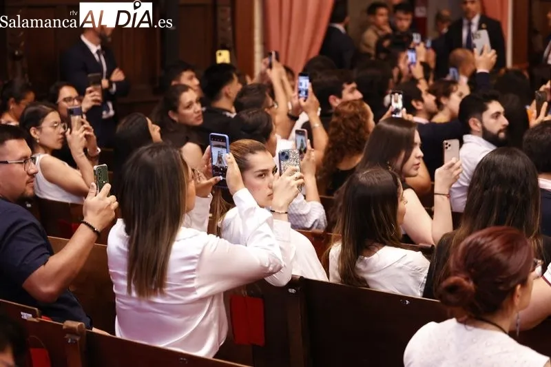 Homenaje al presidente de Colombia en el Paraninfo de la Universidad de Salamanca. Foto de David Sañudo