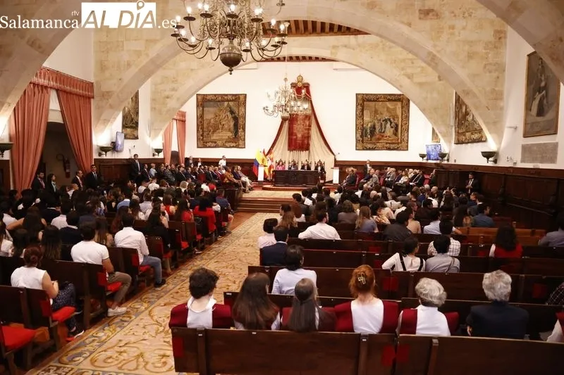 Homenaje al presidente de Colombia en el Paraninfo de la Universidad de Salamanca. Foto de David Sañudo