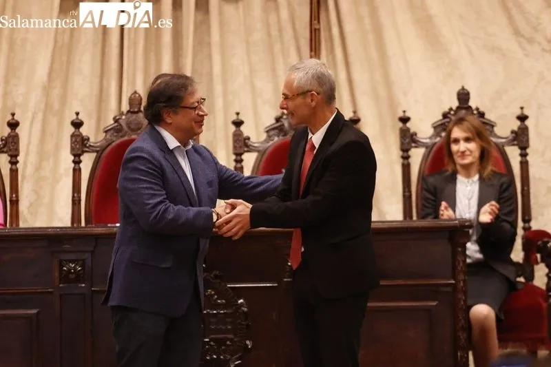 Homenaje al presidente de Colombia en el Paraninfo de la Universidad de Salamanca. Foto de David Sañudo
