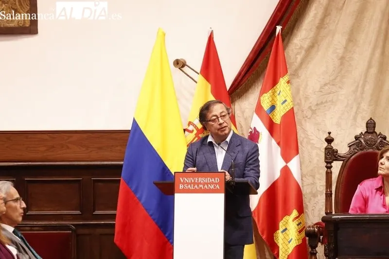 Homenaje al presidente de Colombia en el Paraninfo de la Universidad de Salamanca. Foto de David Sañudo