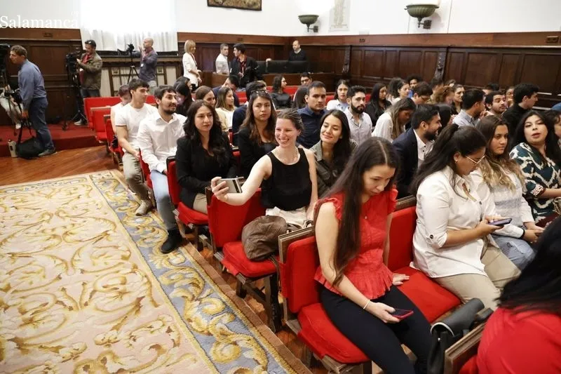Homenaje al presidente de Colombia en el Paraninfo de la Universidad de Salamanca. Foto de David Sañudo