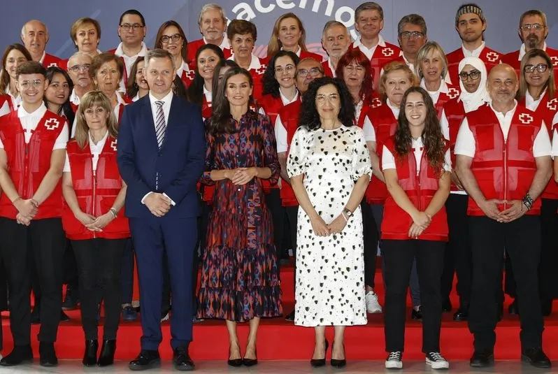 La Reina Letizia en el acto conmemorativo del Día Mundial de la Cruz Roja y de la Media Luna Roja en el Círculo de Bellas Artes de Madrid. Foto Casa Real