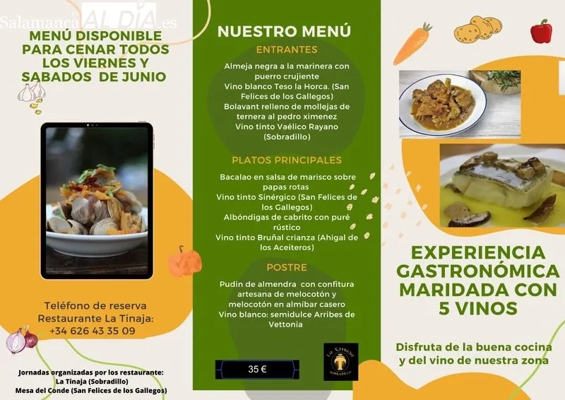 Restaurantes La Tinaja y Mesa del Conde son los promotores de esta iniciativa