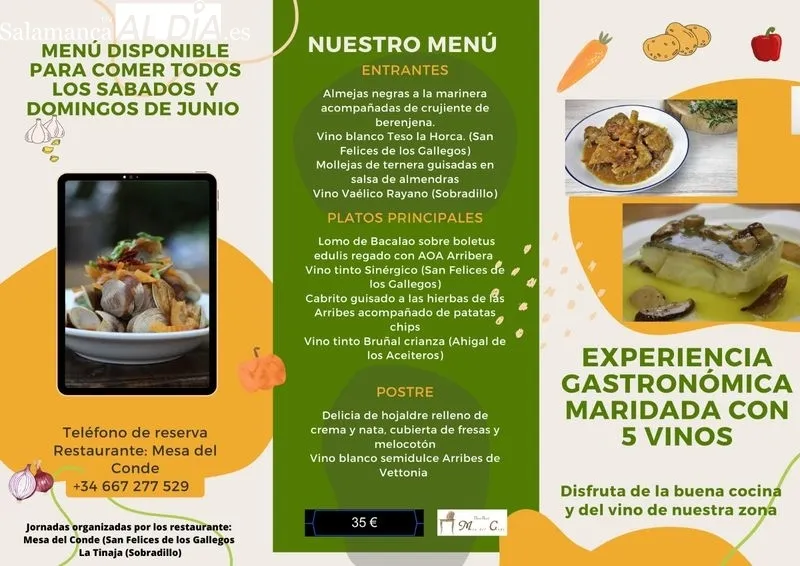 Restaurantes La Tinaja y Mesa del Conde son los promotores de esta iniciativa