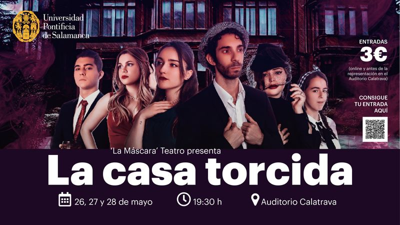 El grupo La Máscara de la Universidad Pontificia pone en escena ‘La casa torcida’, de Agatha Christi