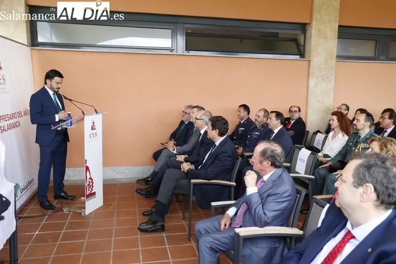 Acto de entrega del I Premio ‘Empresario del Año de Salamanca’ al presidente y fundador del Grupo Andrés, Eustaquio Andrés. Foto de David Sañudo
