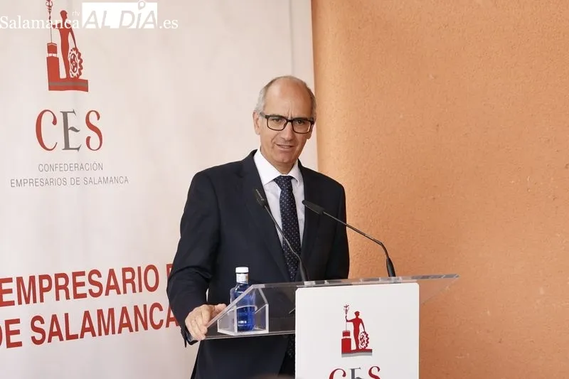 Acto de entrega del I Premio ‘Empresario del Año de Salamanca’ al presidente y fundador del Grupo Andrés, Eustaquio Andrés. Foto de David Sañudo