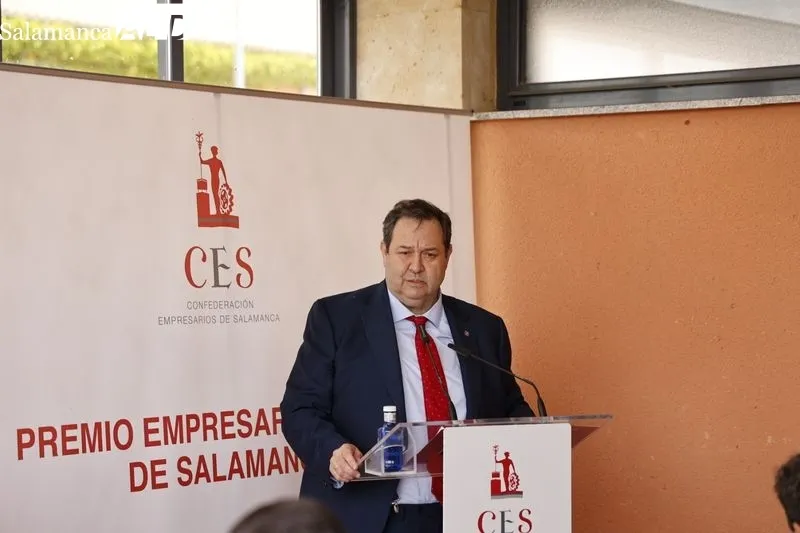 Acto de entrega del I Premio ‘Empresario del Año de Salamanca’ al presidente y fundador del Grupo Andrés, Eustaquio Andrés. Foto de David Sañudo