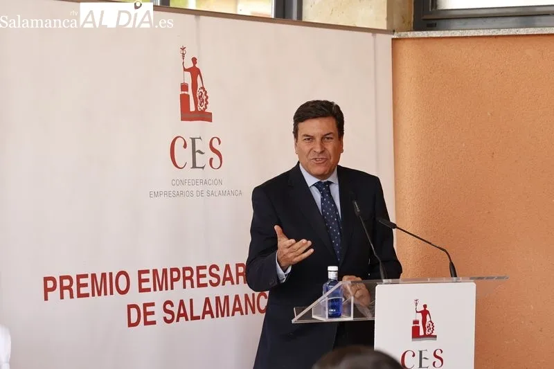 Acto de entrega del I Premio ‘Empresario del Año de Salamanca’ al presidente y fundador del Grupo Andrés, Eustaquio Andrés. Foto de David Sañudo