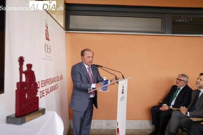 Acto de entrega del I Premio ‘Empresario del Año de Salamanca’ al presidente y fundador del Grupo Andrés, Eustaquio Andrés. Foto de David Sañudo
