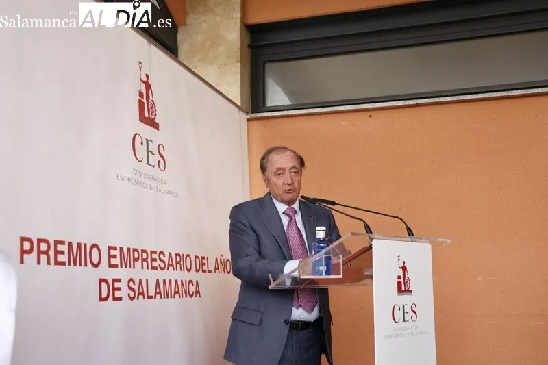 Acto de entrega del I Premio ‘Empresario del Año de Salamanca’ al presidente y fundador del Grupo Andrés, Eustaquio Andrés. Foto de David Sañudo