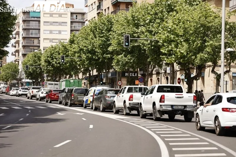 Manifestación motorizada de ganaderos en Salamanca. Foto de David Sañudo
