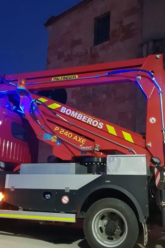 Foto 2 - Los Bomberos de Pe&ntilde;aranda rescatan a una cig&uuml;e&ntilde;a atrapada en la iglesia parroquial de Cantalpino 