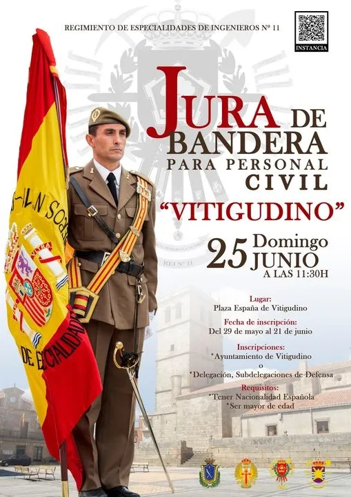 Foto 2 - Vitigudino acoger&aacute; una jura de bandera de civiles a cargo del Regimiento de Ingenieros de Salamanca