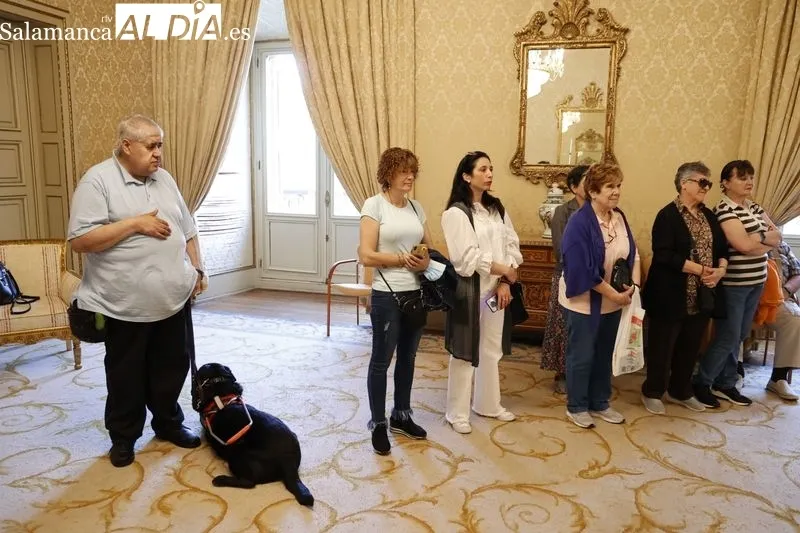 Recepción en el Consistorio a representantes del Centro Cultural de Personas Sordas de Salamanca, la Asociación de Padres de Niños Sordos de Salamanca (ASPAS) y de la Asociación de Personas con Discapacidad Auditiva Postlocutiva en Salamanca (SADAP). Foto
