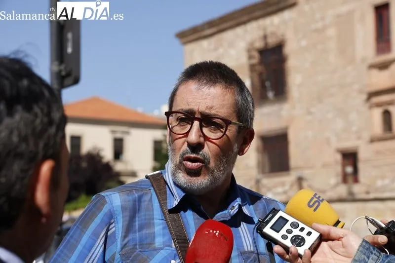 Concentración de funcionarios de Justicia en la Cuesta de San Blas. Foto de David Sañudo