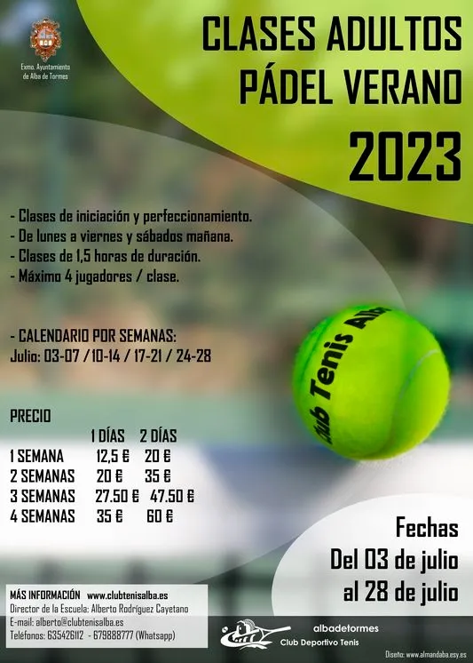 Foto 2 - El Club de Tenis abre la inscripci&oacute;n para su campus y las clases de tenis y p&aacute;del para adultos