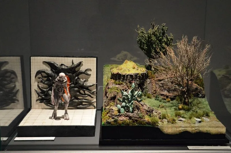 Una de las maquetas de esta exposición en la Hospedería Fonseca. Foto USAL