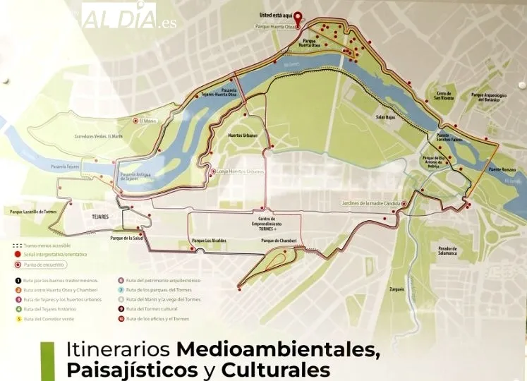 Plano de estas diez rutas junto al Tormes. Foto de David Sañudo