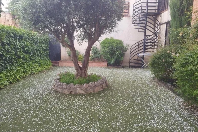 Aldearrubia vivía la gran tormenta de lluvia y granizo de este jueves