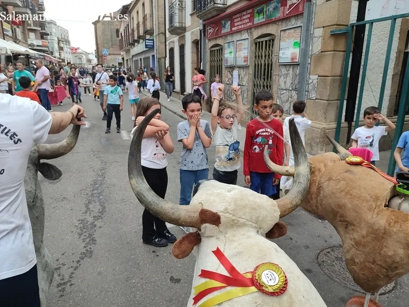 Los carretones marcan el comienzo de las fiestas del Corpus en Vitigudino / CORRAL 