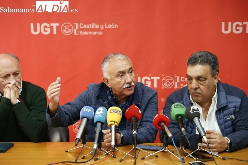 El secretario general de UGT, Pepe Álvarez,clausura las jornadas de formación de Fesmc UGT que se celebran en Salamanca. Foto de David Sañudo