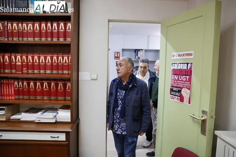 El secretario general de UGT, Pepe Álvarez,clausura las jornadas de formación de Fesmc UGT que se celebran en Salamanca. Foto de David Sañudo