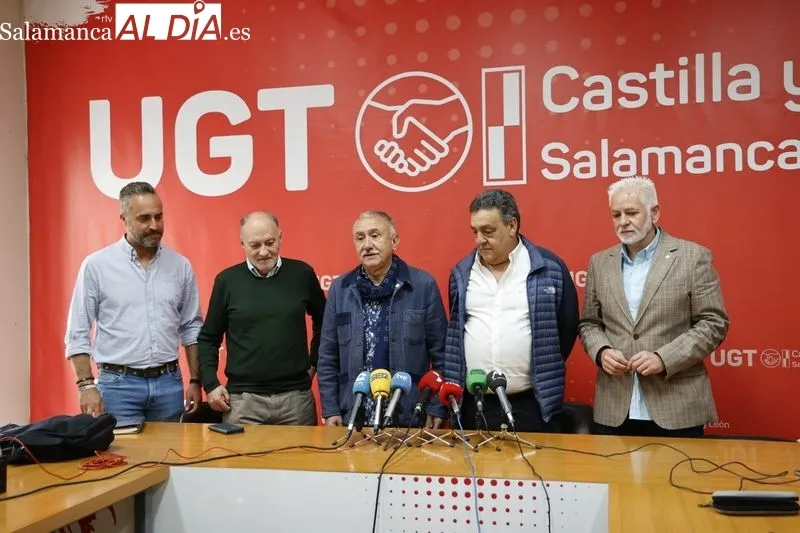 El secretario general de UGT, Pepe Álvarez,clausura las jornadas de formación de Fesmc UGT que se celebran en Salamanca. Foto de David Sañudo
