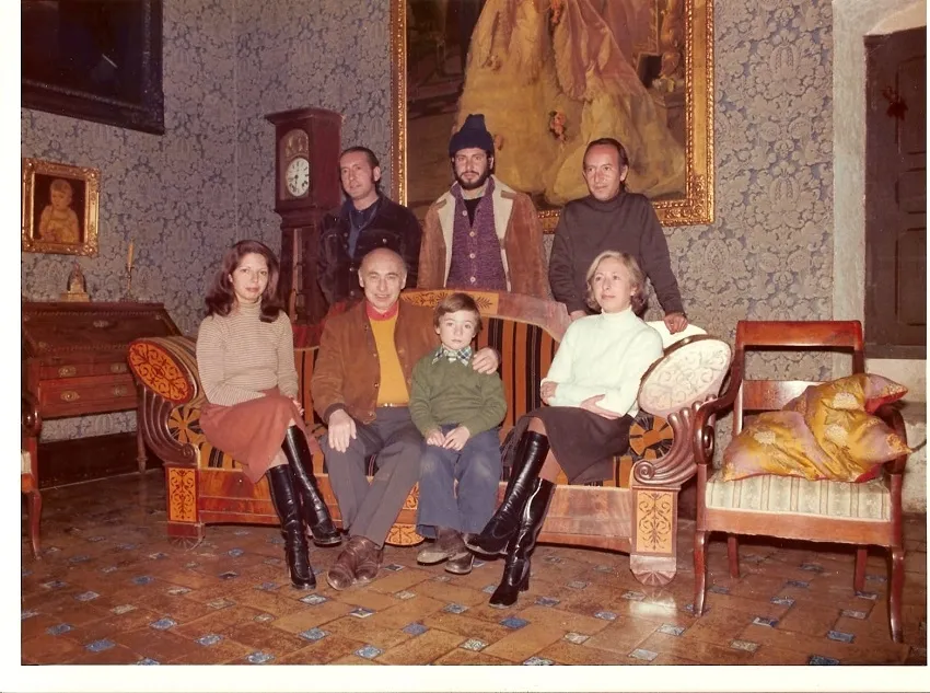 Eduardo de Rojas junto a sus hijos