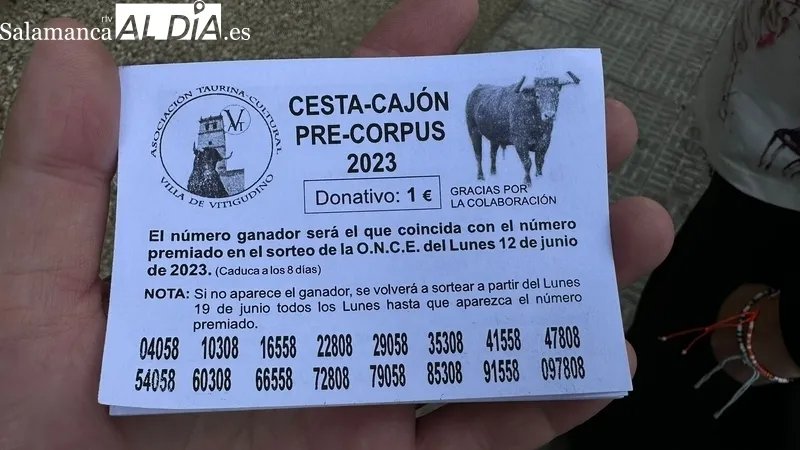 Papeleta con el número ganador del sorteo de la ONCE del 12 de junio 