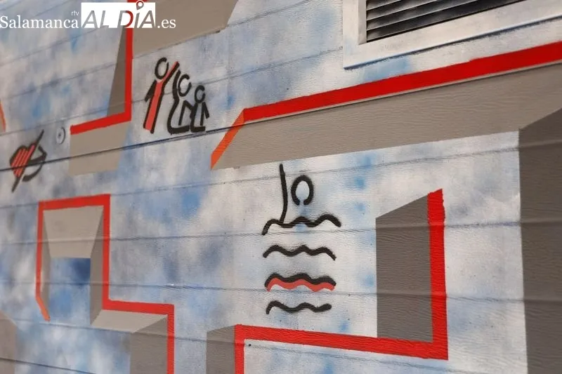 Mural de Cruz Roja Salamanca dedicado a las personas refugiadas. Foto de David Sañudo