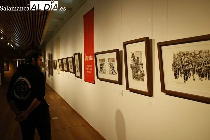 Inauguración en el Centro Documental de Memoria Histórica, ubicado en la plaza de los Bandos, de la exposición temporal ‘Mirada y presencia: obras del exilio republicano español en México’. Foto de David Sañudo