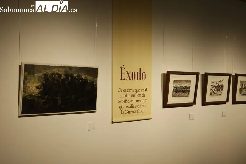 Inauguración en el Centro Documental de Memoria Histórica, ubicado en la plaza de los Bandos, de la exposición temporal ‘Mirada y presencia: obras del exilio republicano español en México’. Foto de David Sañudo