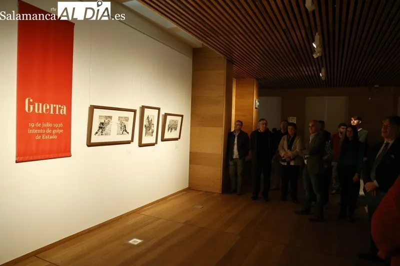 Inauguración en el Centro Documental de Memoria Histórica, ubicado en la plaza de los Bandos, de la exposición temporal ‘Mirada y presencia: obras del exilio republicano español en México’. Foto de David Sañudo