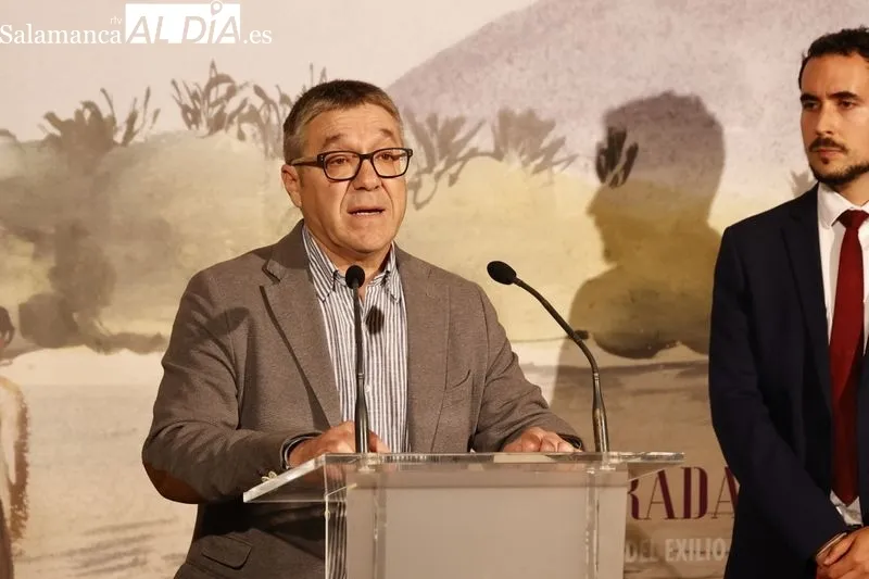 Inauguración en el Centro Documental de Memoria Histórica, ubicado en la plaza de los Bandos, de la exposición temporal ‘Mirada y presencia: obras del exilio republicano español en México’. Foto de David Sañudo