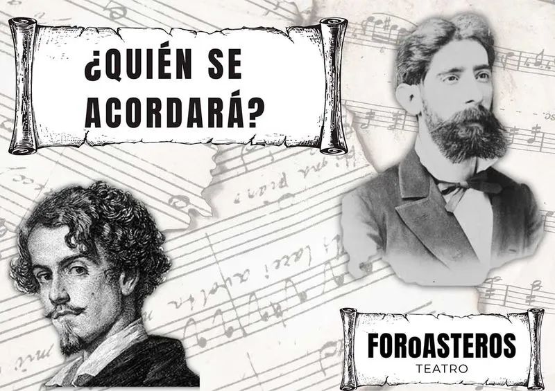 Cartel de la representación teatral sobre un encuentro de Bretón y Bécquer, de la compañía ForoAsteros Teatro