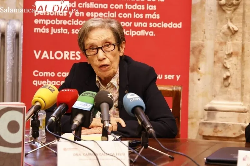 Cáritas Salamanca ha presentado esta mañana su Memoria 2022 en la Casa de la Iglesia, con la presencia del obispo, José Luis Retana Gozalo. Foto de David Sañudo