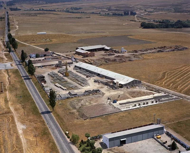 imagen de archivo aérea  instalaciones PRESAN del año 1975 