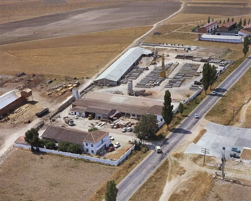 imagen de archivo aérea  instalaciones PRESAN del año 1975 