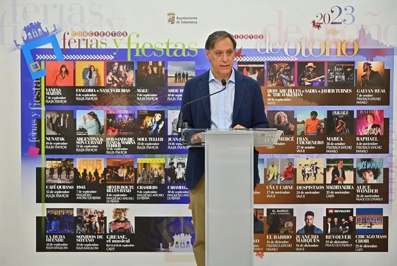 El alcalde de Salamanca, Carlos García Carbayo, en la presentación de la oferta musical del último cuatrimestre